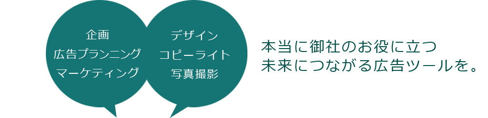 企画・広告プランニング・マーケティング・デザイン・コピーライト・写真撮影